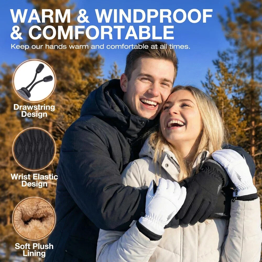 SIMARI Women's Winter Waterproof Warm Gloves Touchscreen Fingers Ski Snow XS